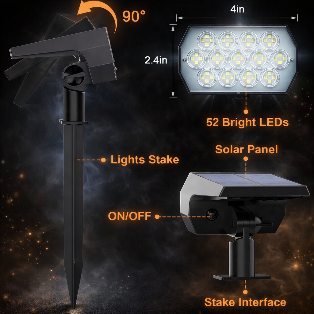 Bright Solar Waterproof Garden Lights