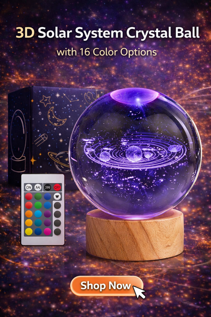 Magical 3D Moon Crystal Lamp