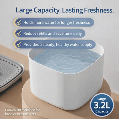 Filtered Fresh‑Flow Cat Drinker