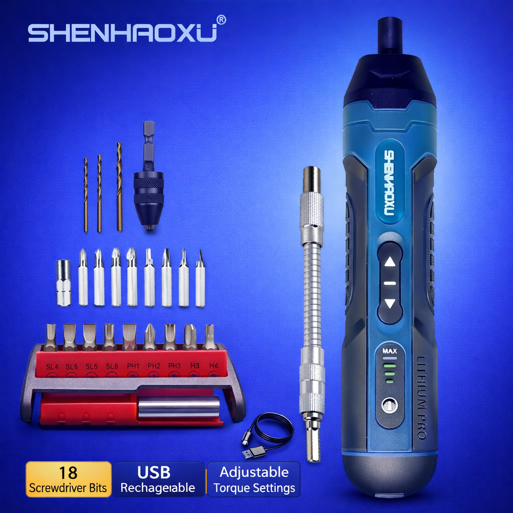 Cordless Rechargeable Electric Screwdriver Set