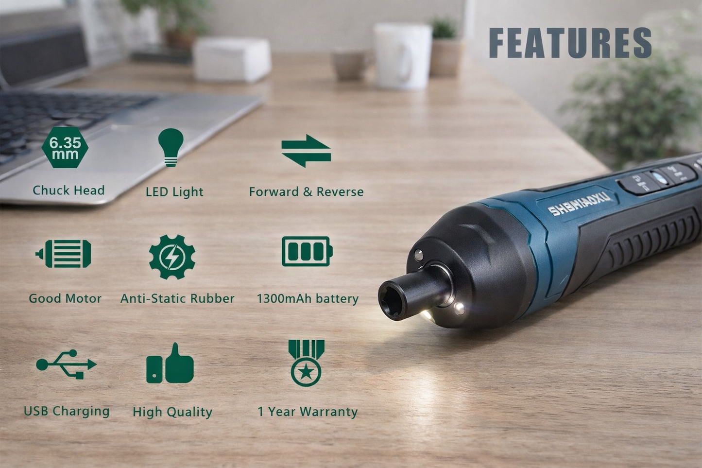 Cordless Rechargeable Electric Screwdriver Set