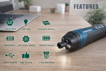 Cordless Rechargeable Electric Screwdriver Set
