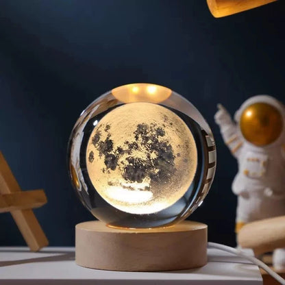 Magical 3D Moon Crystal Lamp