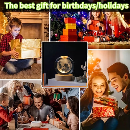 Magical 3D Moon Crystal Lamp