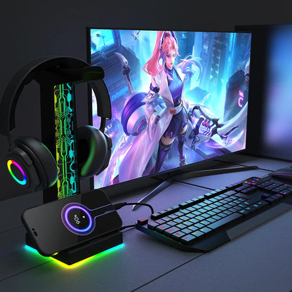 Gaming Headphone Stand with Lights