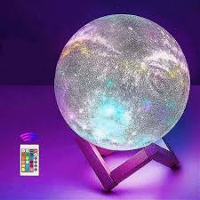 Magical 3D Moon Crystal Lamp